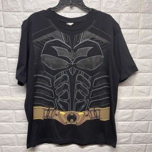 Batman The Dark Knight Trilogy T Shirt with Removal Cape Black Men Sz Large NWOT